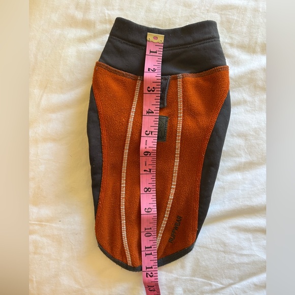RuffWear Orange and Black Fleece Dog Pullover - Picture 3 of 7